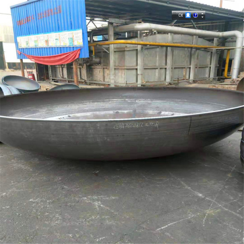 Torispherical head dish end cap for tank bottom